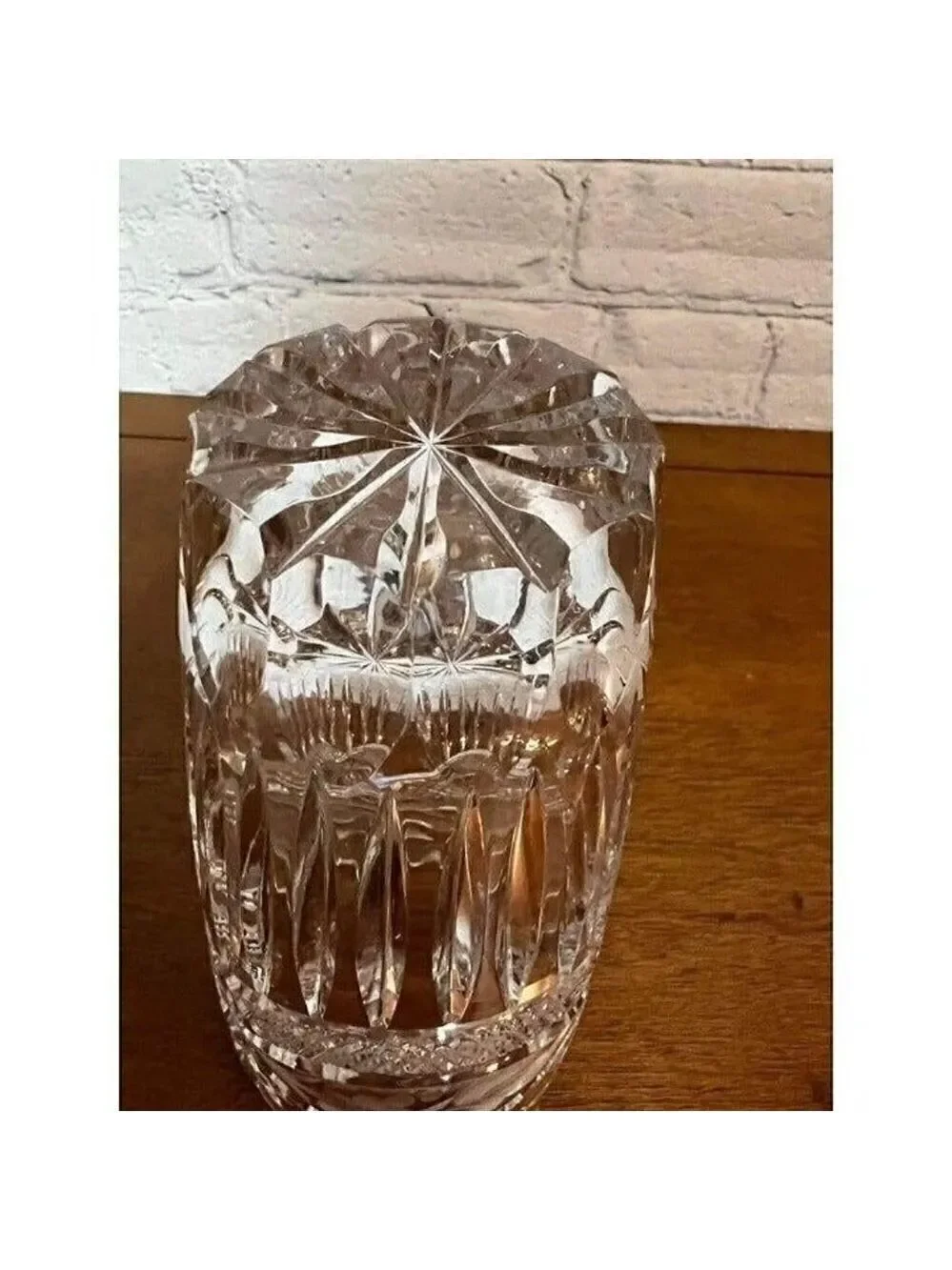 Crystal Chardonay Cut Crystal Vase 7 Inch